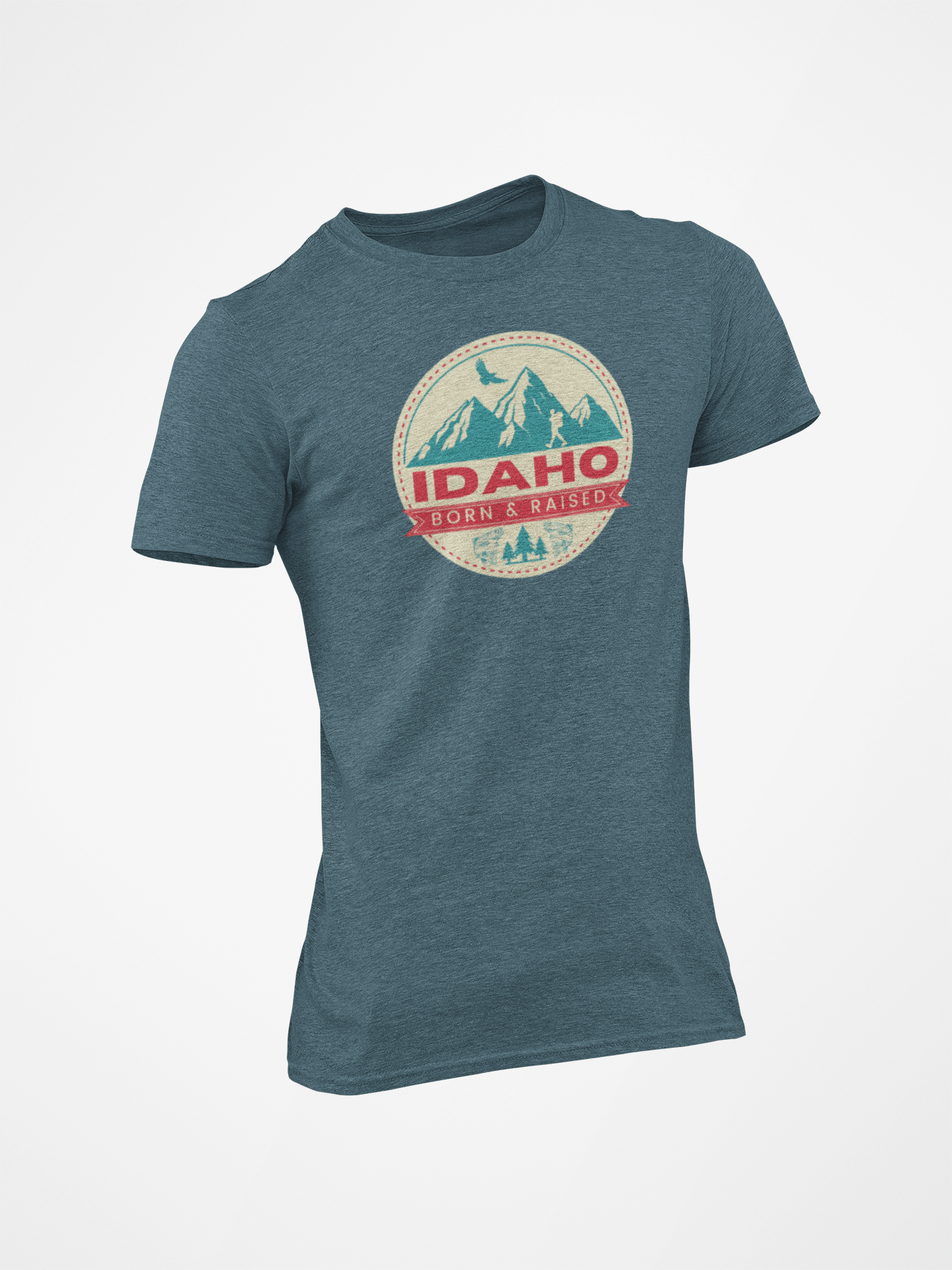 208 Supply Co Small / Heather Deep Teal Born & Raised Unisex Tee