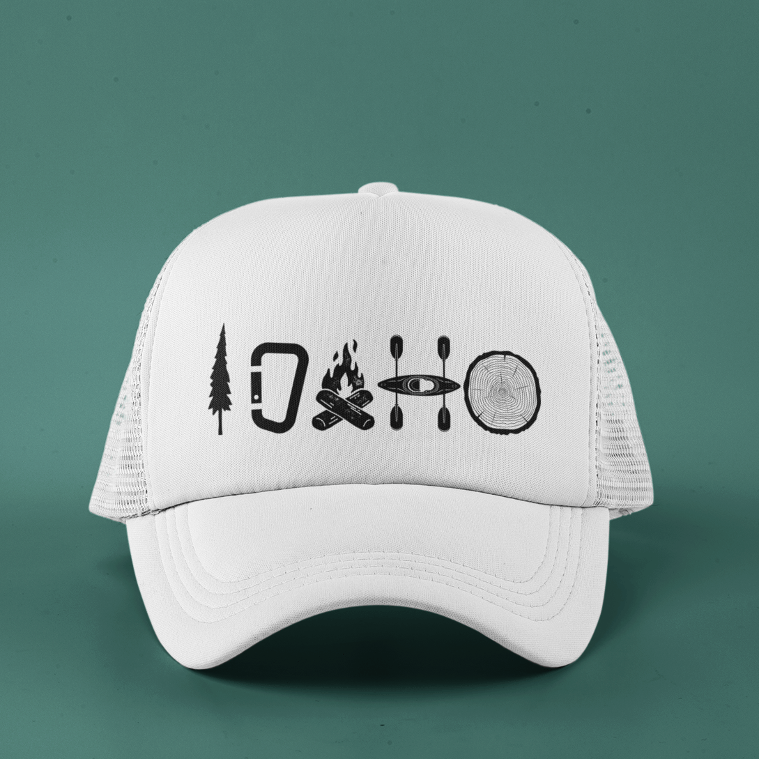 208 Supply Co Hat White/White Outdoor Idaho Foam Trucker Hat