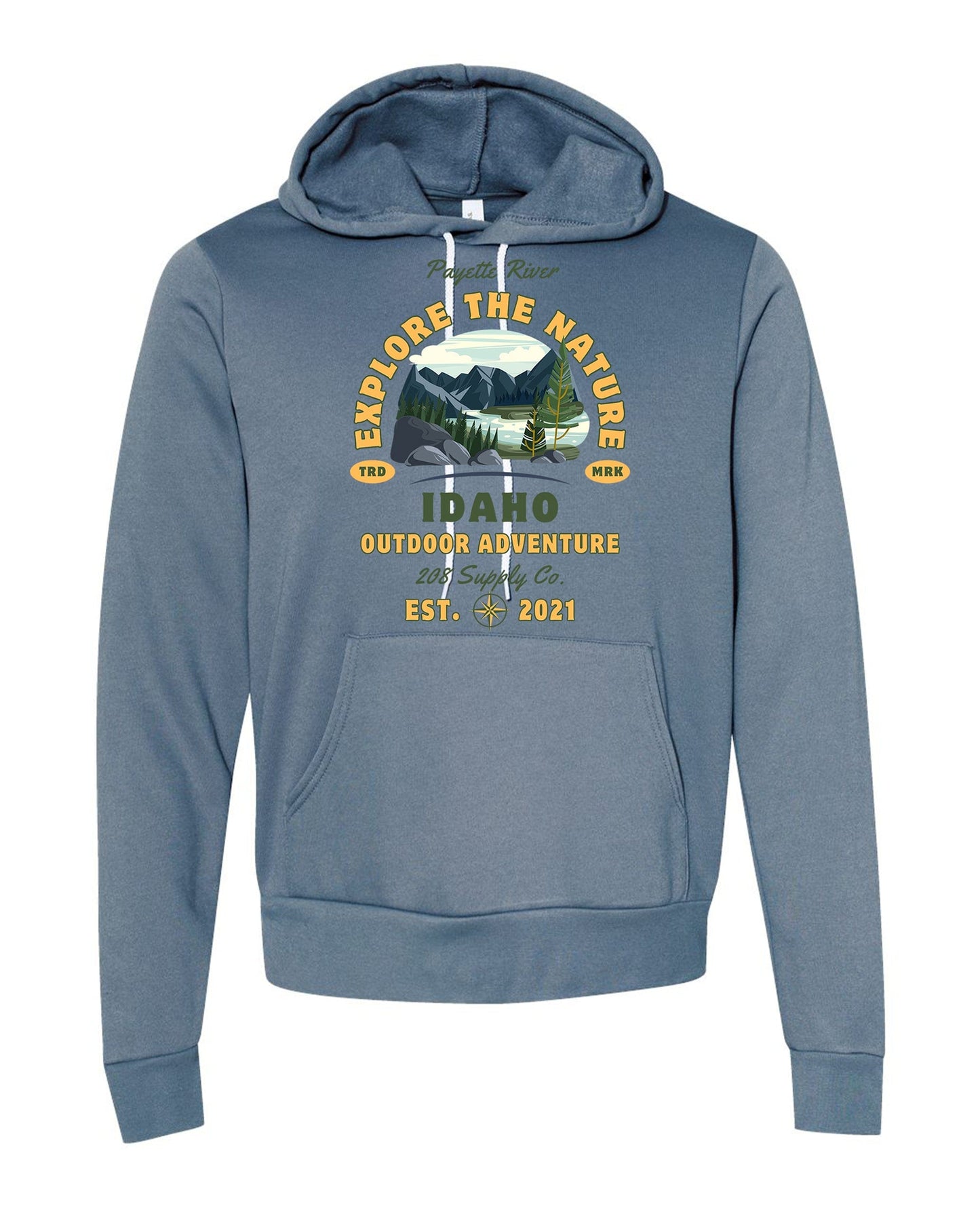 208 Supply Co Hoodie Blue Steel / Small Payette River Hoodie