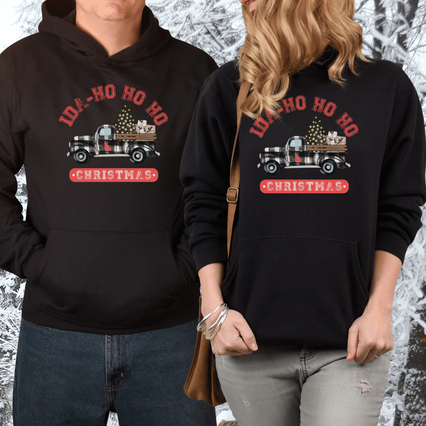 208 Supply Co Hoodie Plaid Idaho Christmas Unisex Midweight Hoodie