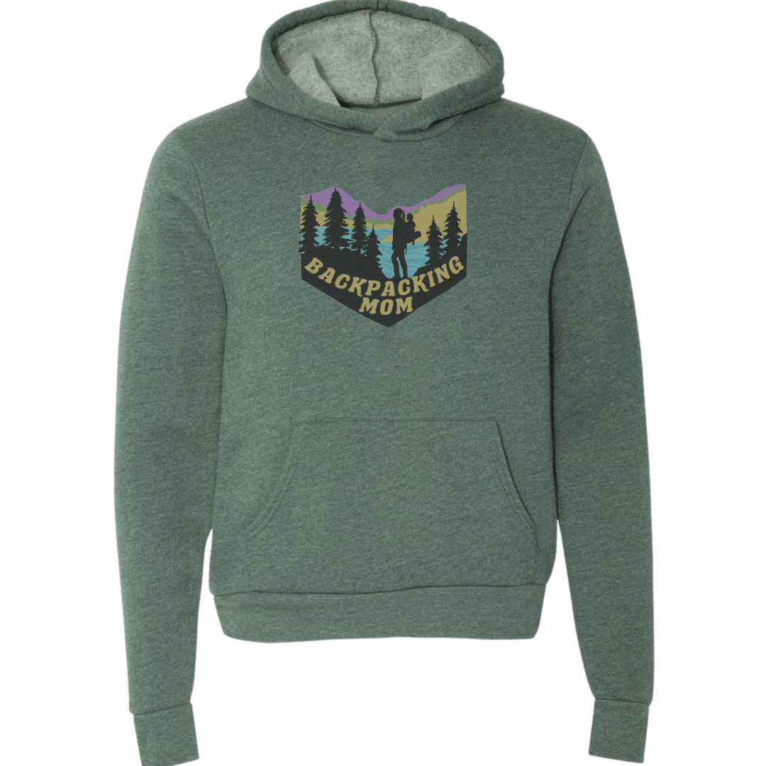 208 Supply Co Hoodies Small / Heather Forest Backpacking Mom Unisex Midweight Hoodie