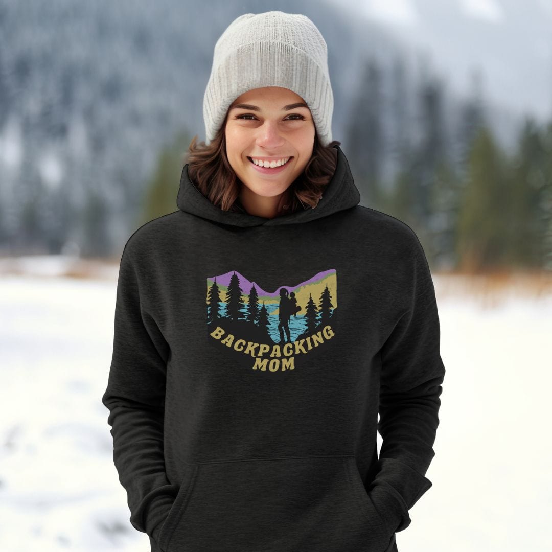 Backpacking Mom Unisex Midweight Hoodie