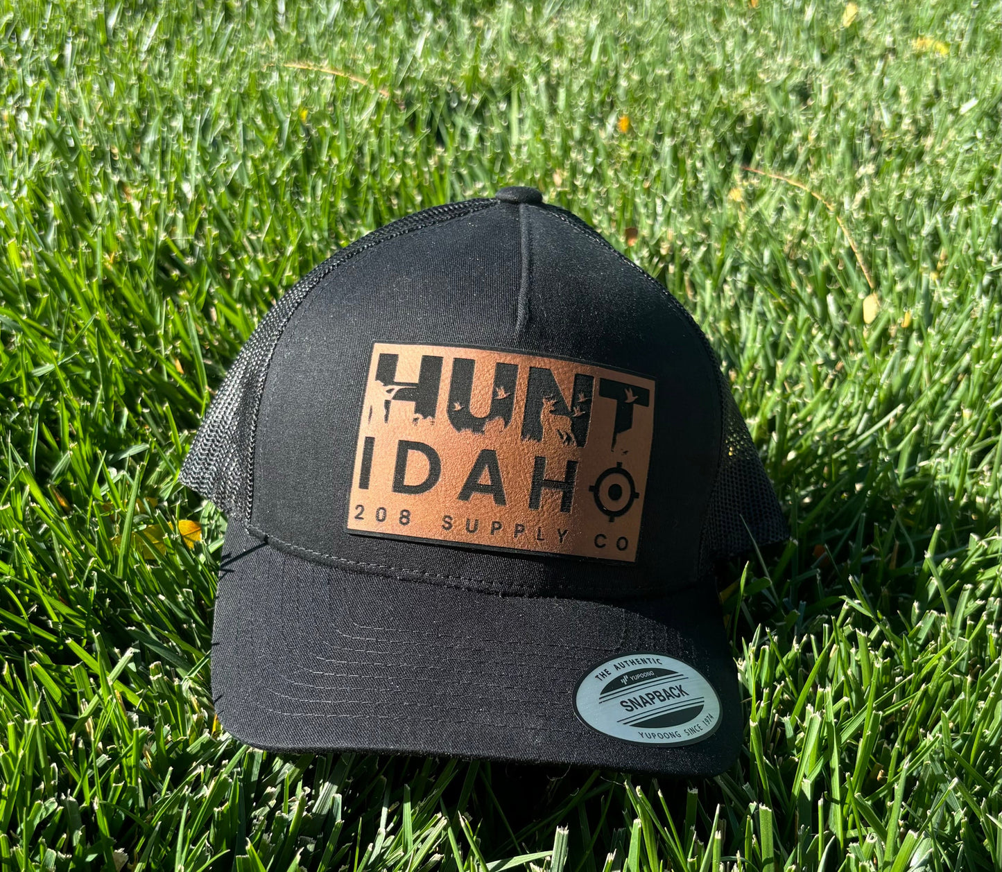 208 Supply Co Black Hunt Idaho Leather Patch