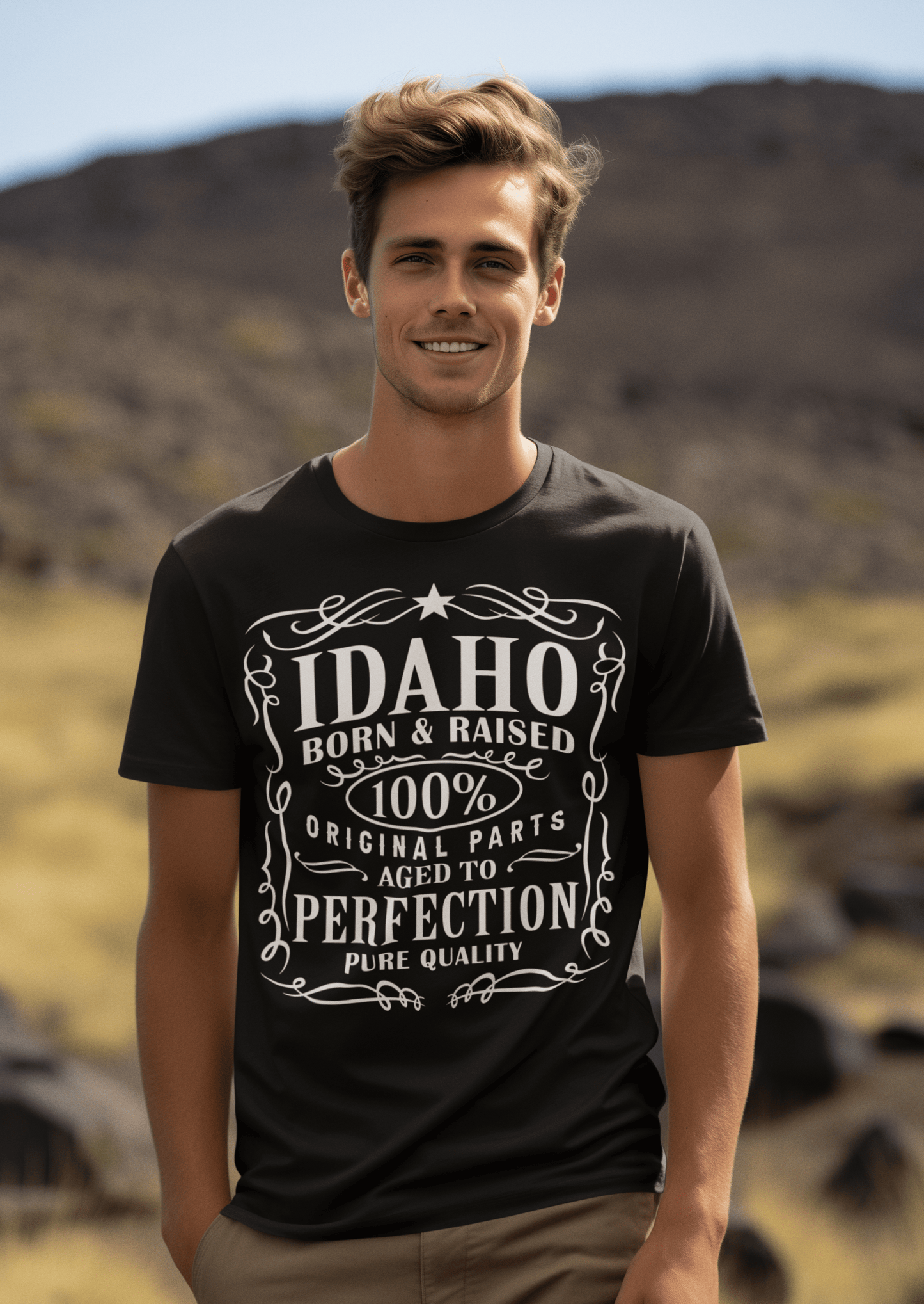 208 Supply Co T-shirt XS / Black Idaho- Aged to perfection