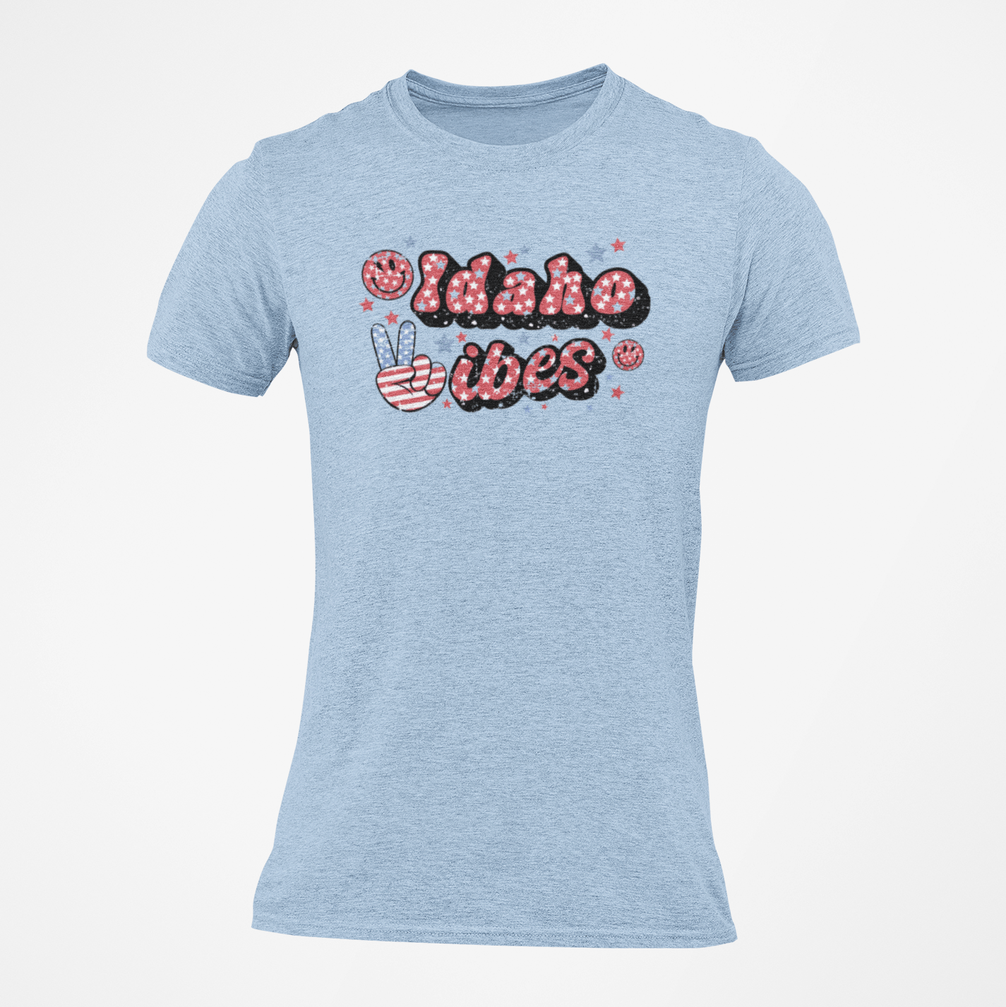 208 Supply Co T-shirt Small / Heather Columbia Blue Idaho Freedom Vibes Unisex Tee Or Tank Top