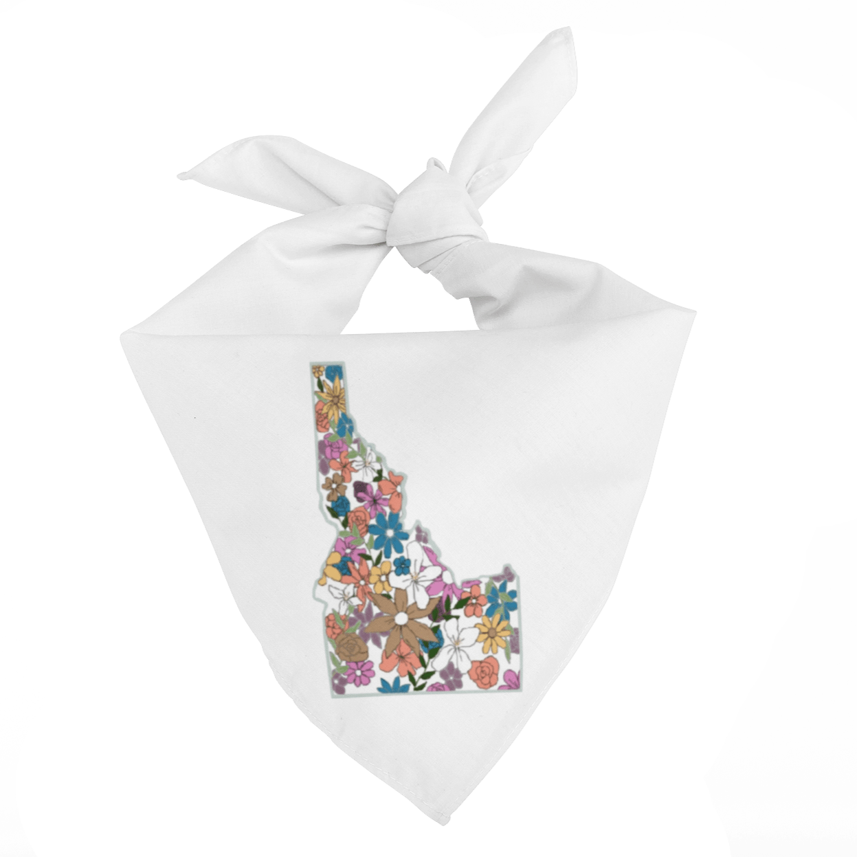 208 Supply Co Animals & Pet Supplies White Idaho Wildflowers Bandana