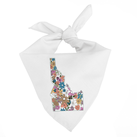 208 Supply Co Animals & Pet Supplies White Idaho Wildflowers Bandana
