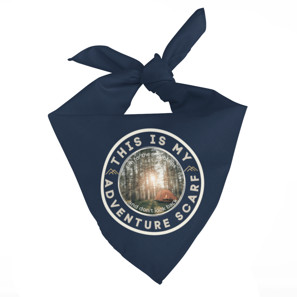 208 Supply Co Animals & Pet Supplies Navy This Is My Adventure Scarf Bandana