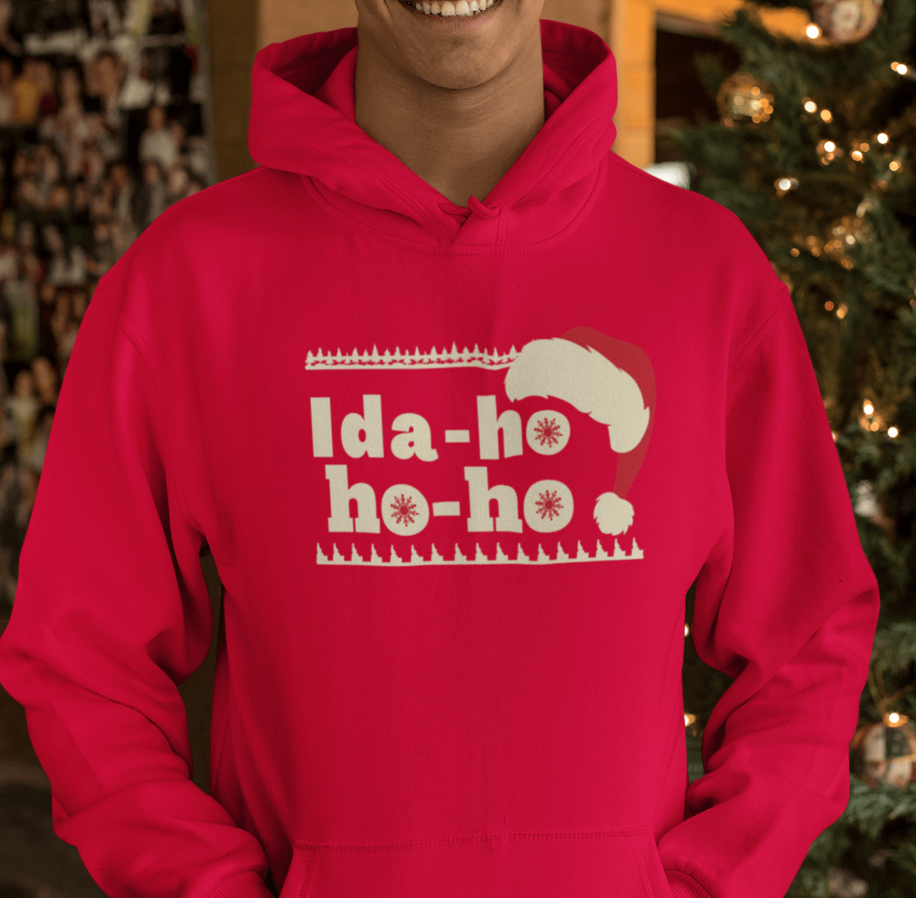 208 Supply Co crewneck sweatshirt Ida-Ho-Ho-Ho Unisex Crewneck Sweatshirt