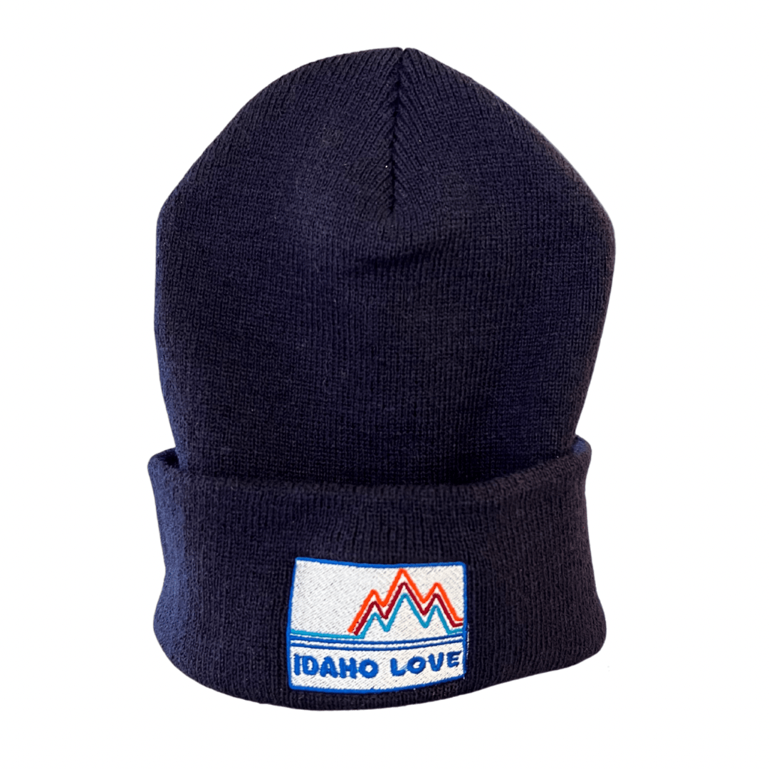 208 Supply Co Navy Idaho Mountain Love Beanie