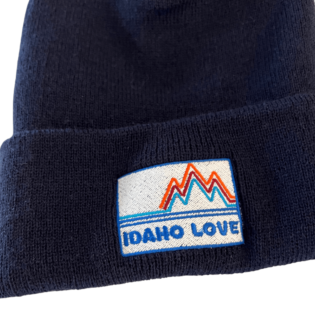 208 Supply Co Navy Idaho Mountain Love Beanie