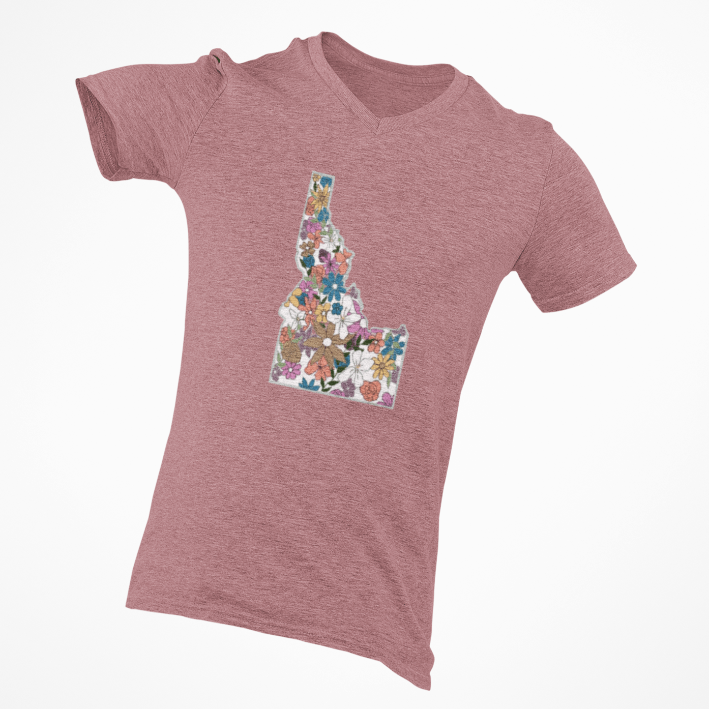 208 Supply Co Small / Heather Mauve Idaho Spring Unisex V-Neck Tee