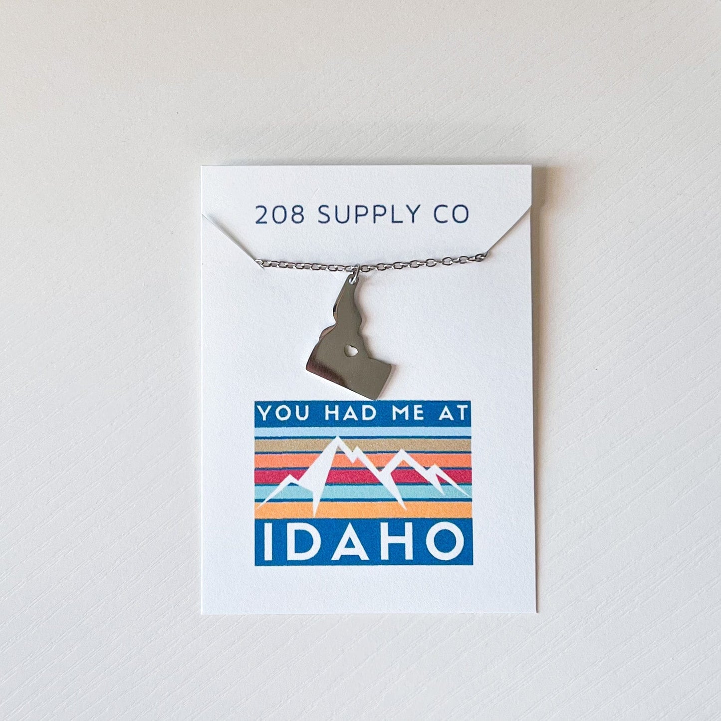 208 Supply Co Jewelry Stainless Steel Idaho Necklace
