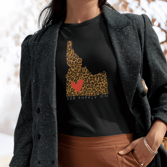 208 Supply Co Leopard Print Idaho Unisex Tee