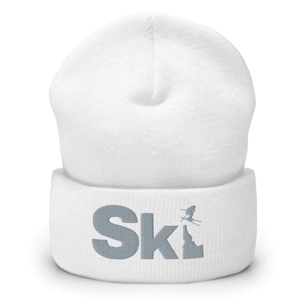 208 Supply Co White Ski Idaho Beanie