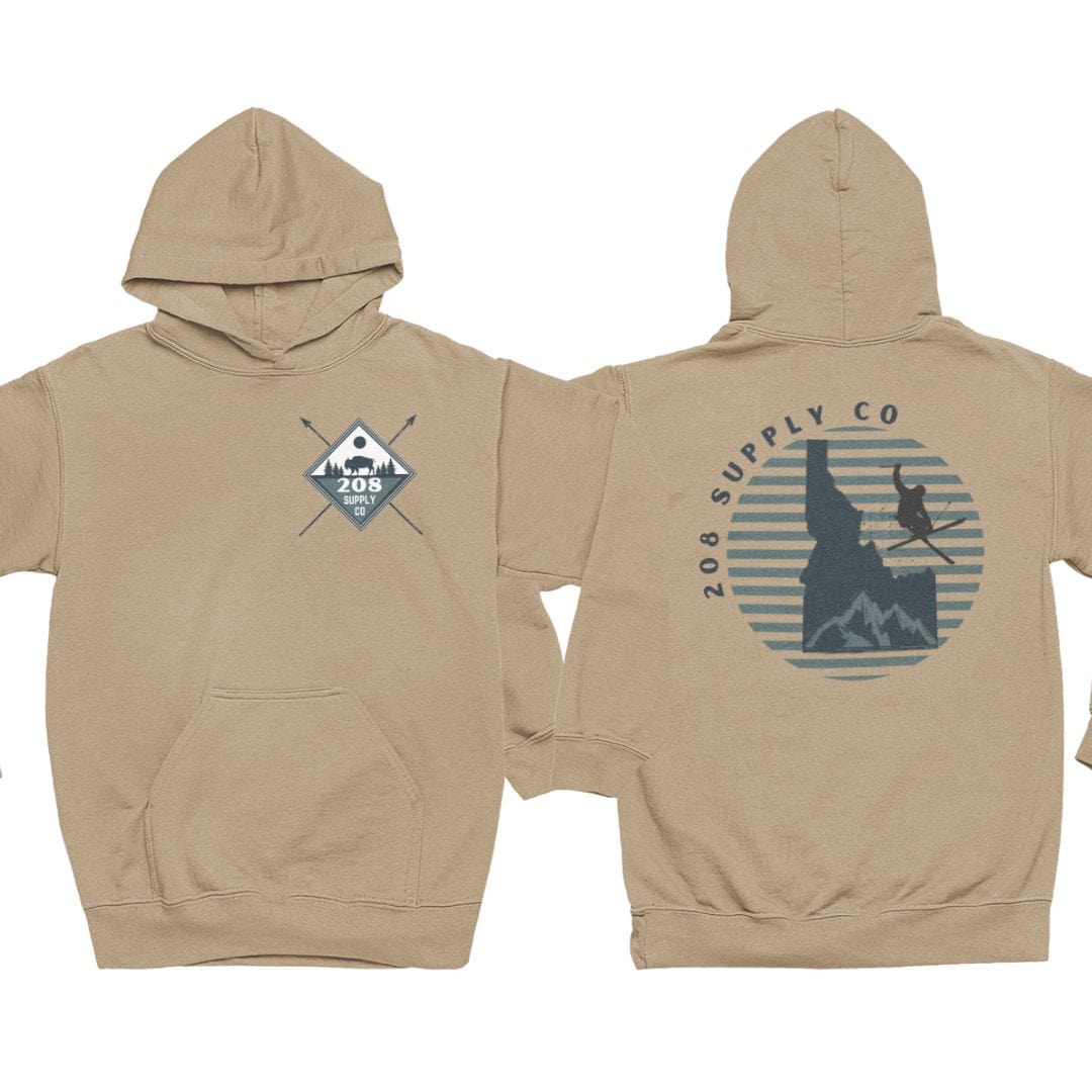 208 Supply Co Ski Idaho Unisex Midweight Hoodie