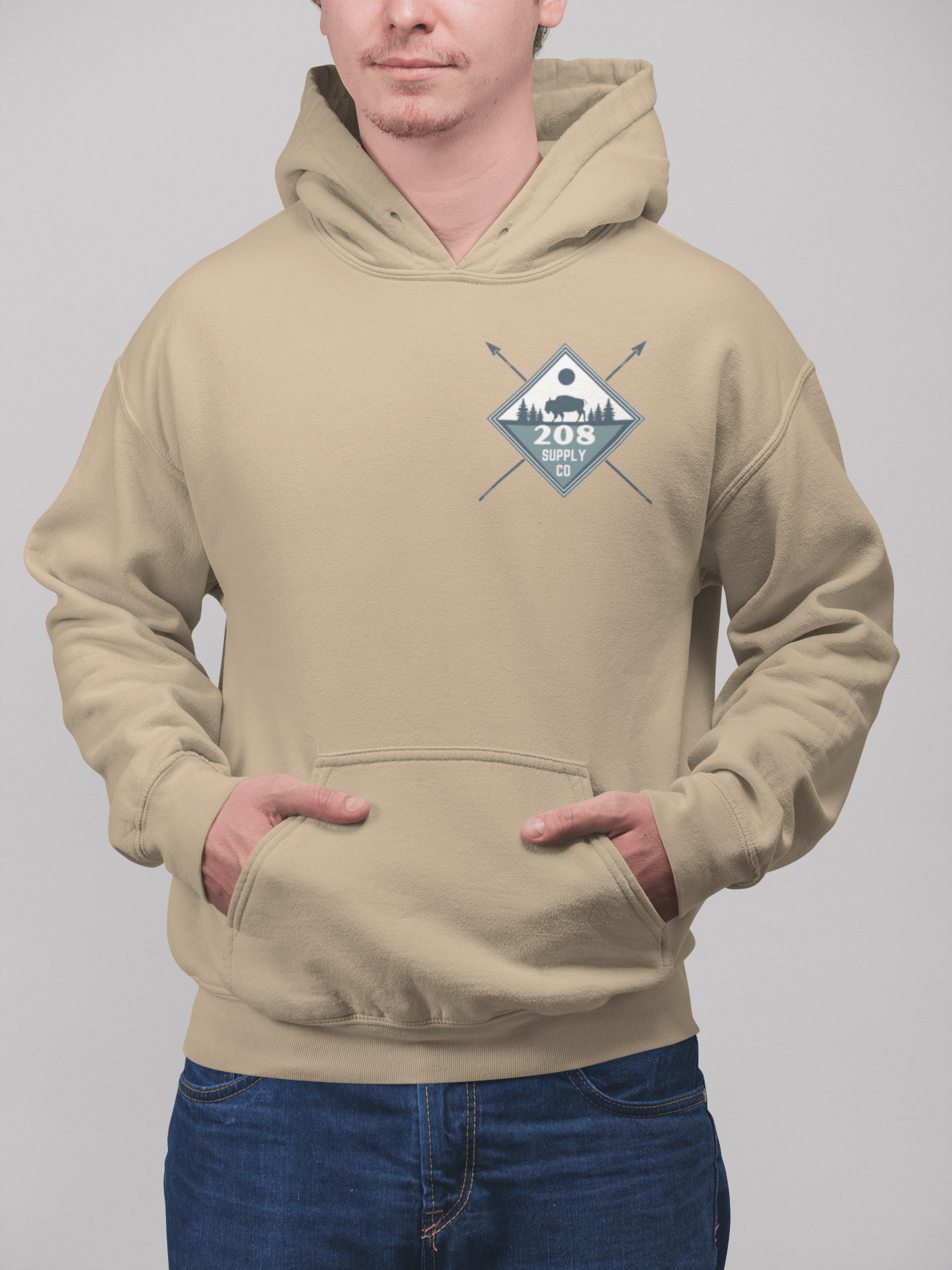 208 Supply Co Ski Idaho Unisex Midweight Hoodie