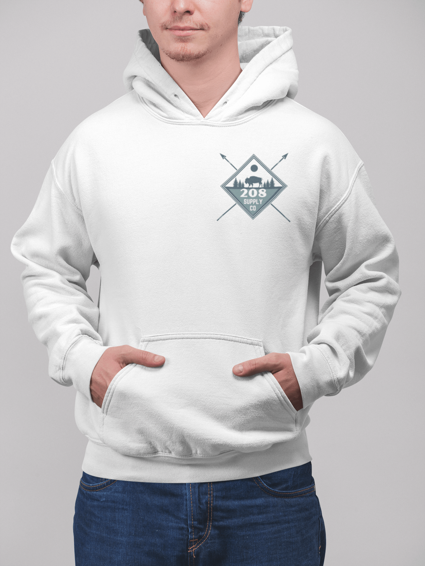 208 Supply Co Ski Idaho Unisex Midweight Hoodie