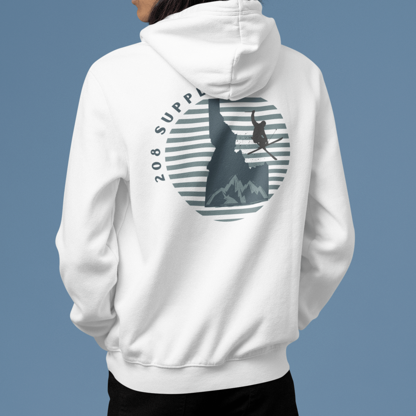 208 Supply Co Ski Idaho Unisex Midweight Hoodie