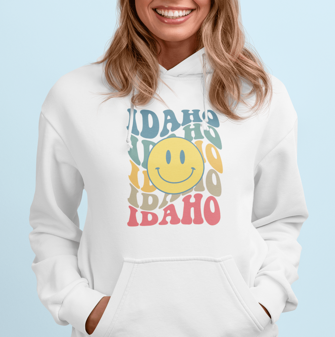 208 Supply Co Smiley Idaho Unisex Midweight Hoodie