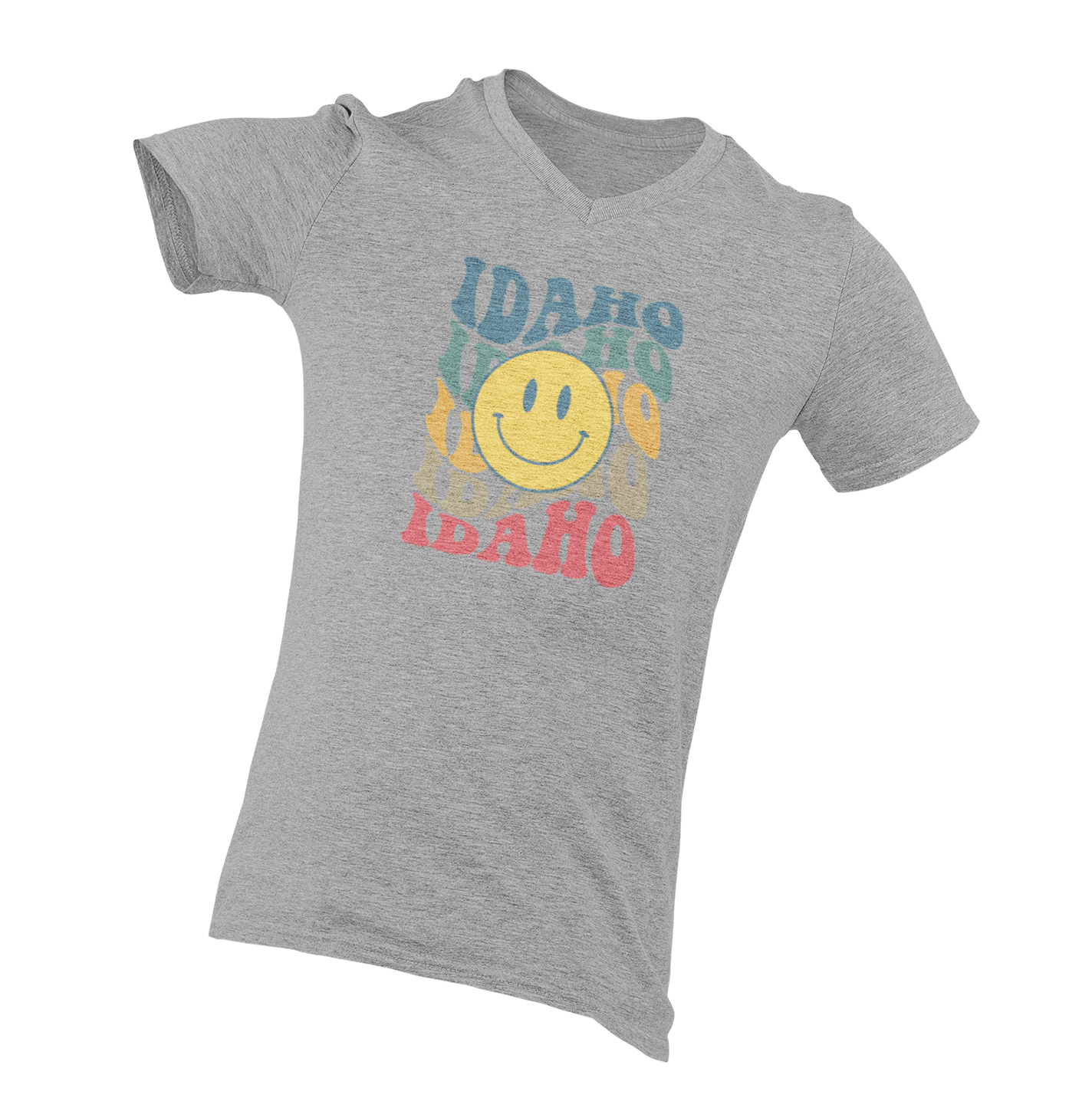 208 Supply Co Smiley Idaho Unisex V-Neck Tee