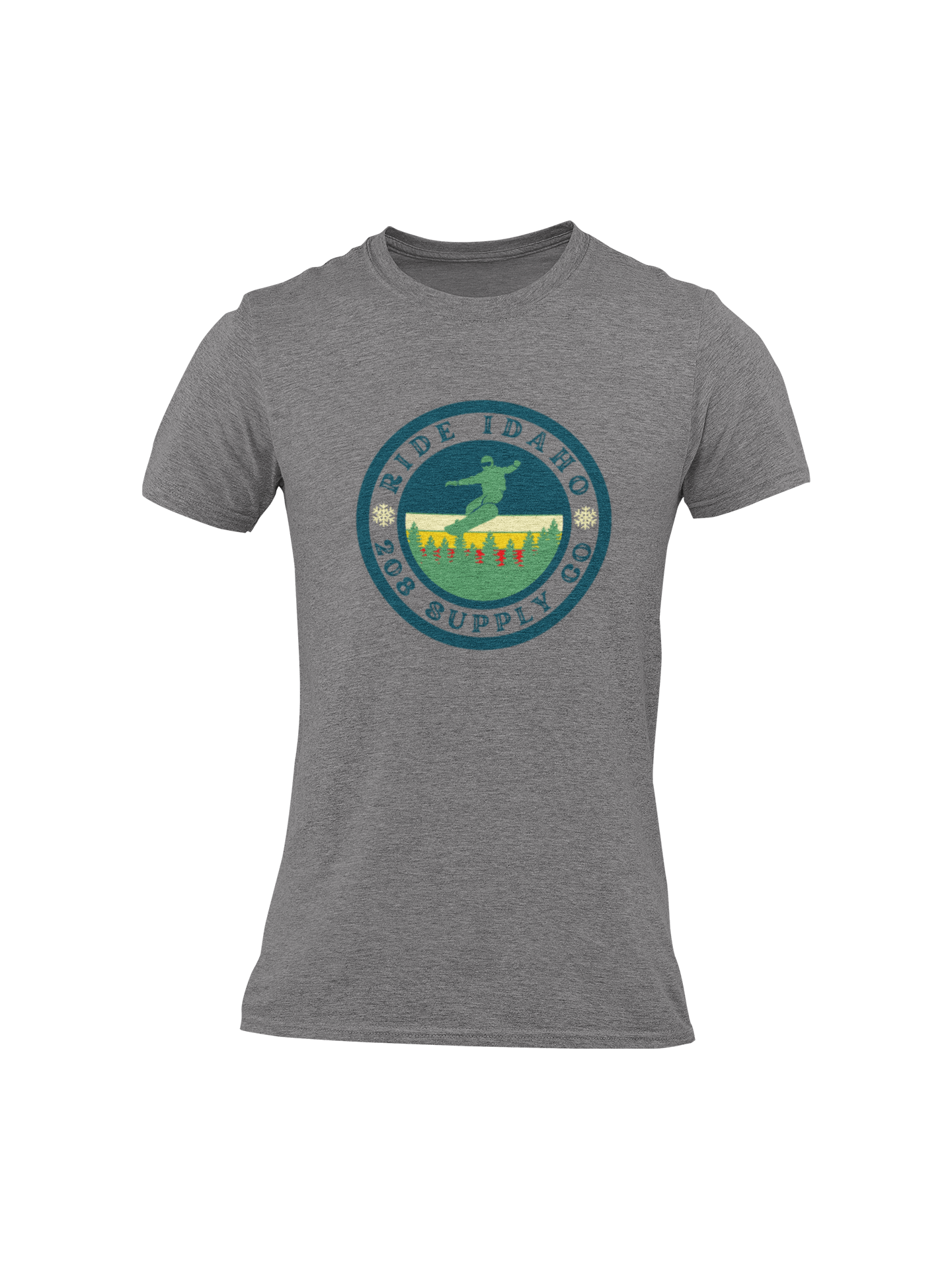 208 Supply Co Small / Deep Heather Snowboard Idaho Unisex Tee