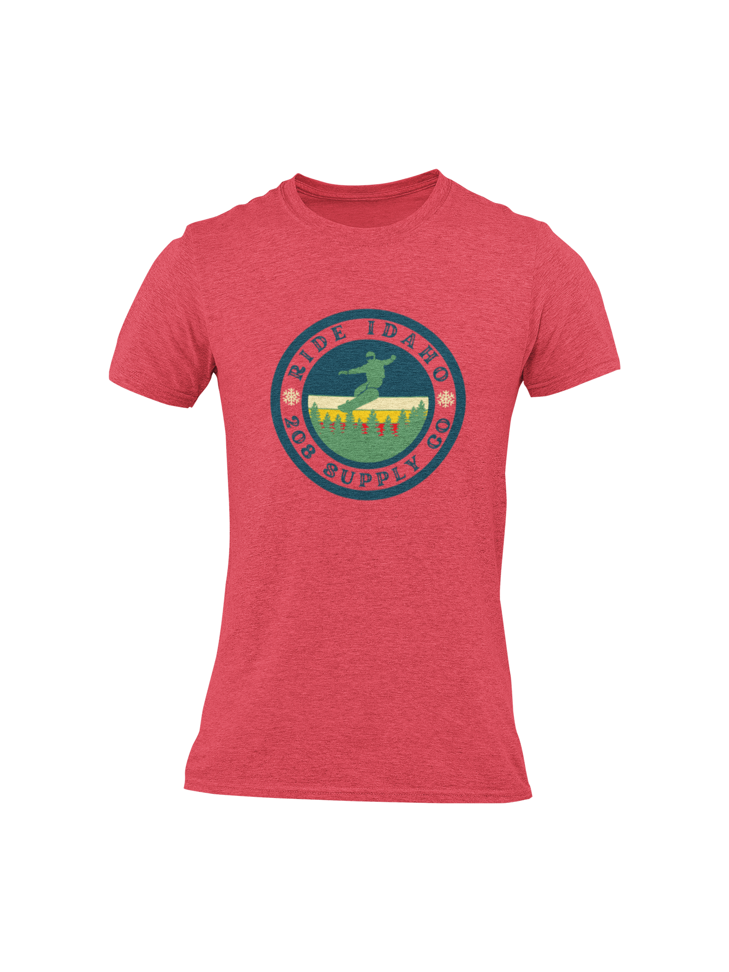 208 Supply Co Small / Heather Red Snowboard Idaho Unisex Tee