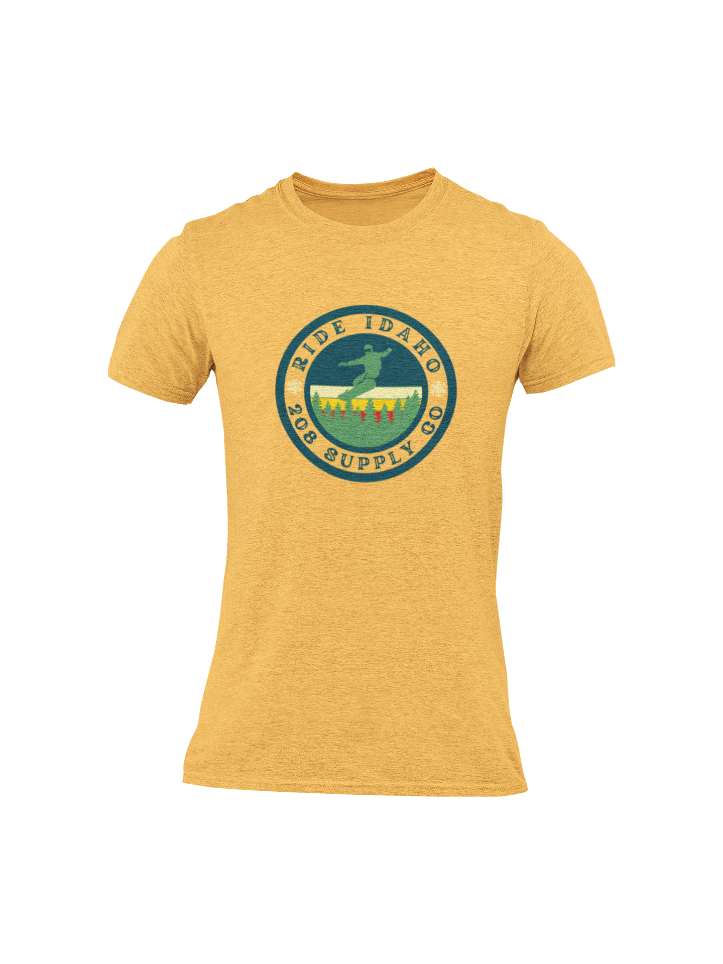208 Supply Co Small / Heather Yellow Gold Snowboard Idaho Unisex Tee