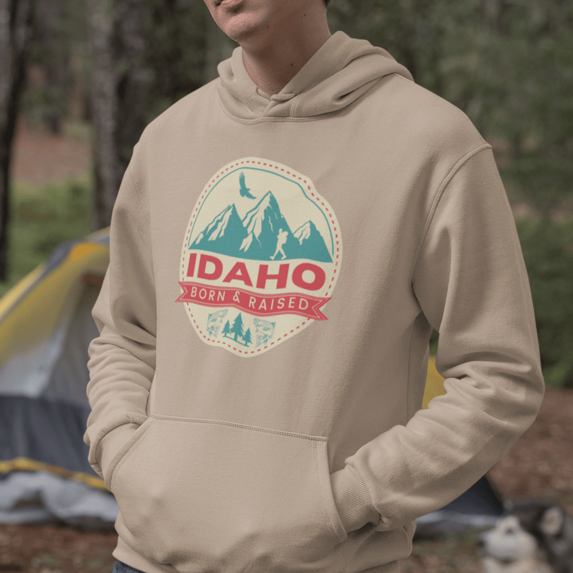 208 Supply Co sweatshirts Born & Raised Unisex Midweight Hoodie