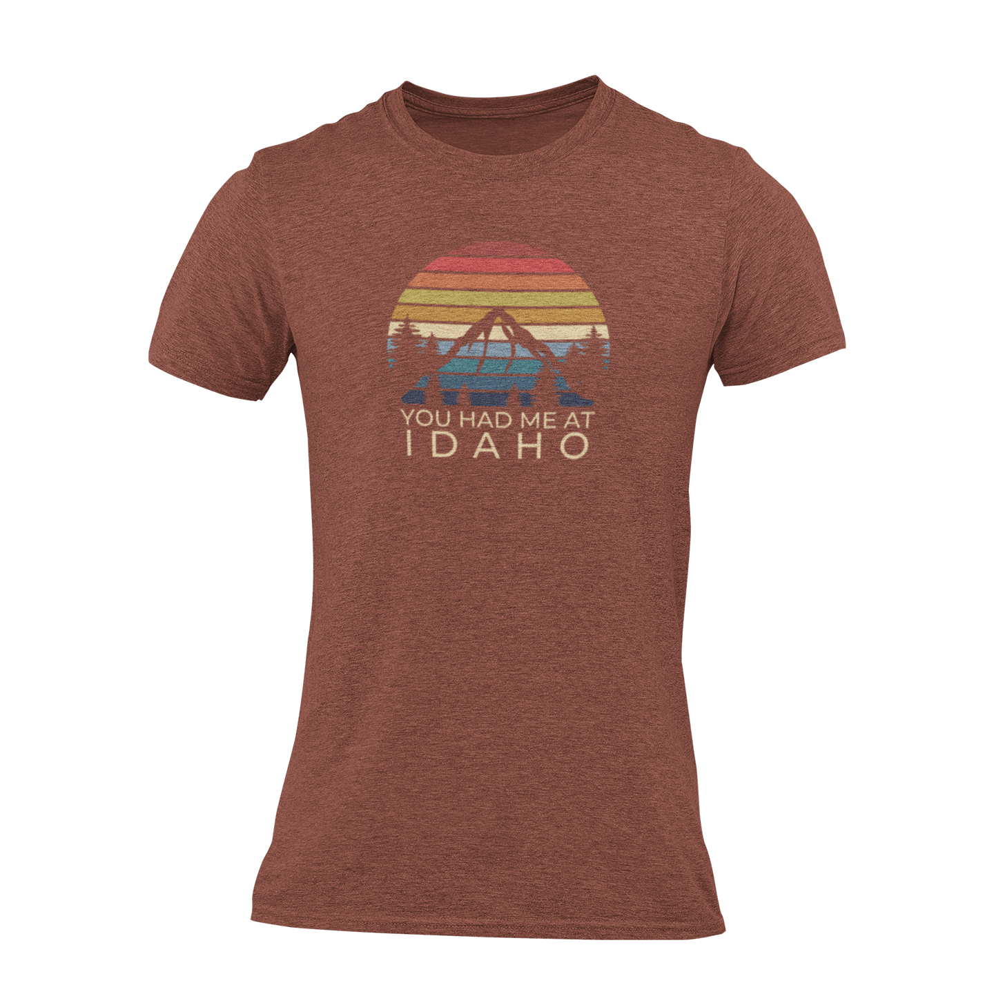 208 Supply Co Tees Small / Heather Clay Fall Stripes Unisex Tee (You Had Me At Idaho)
