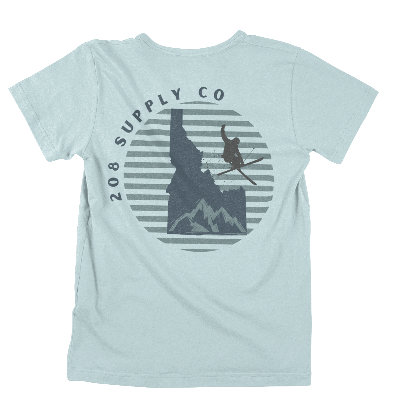208 Supply Co Tees Small / Ice Blue Ski Idaho Tee