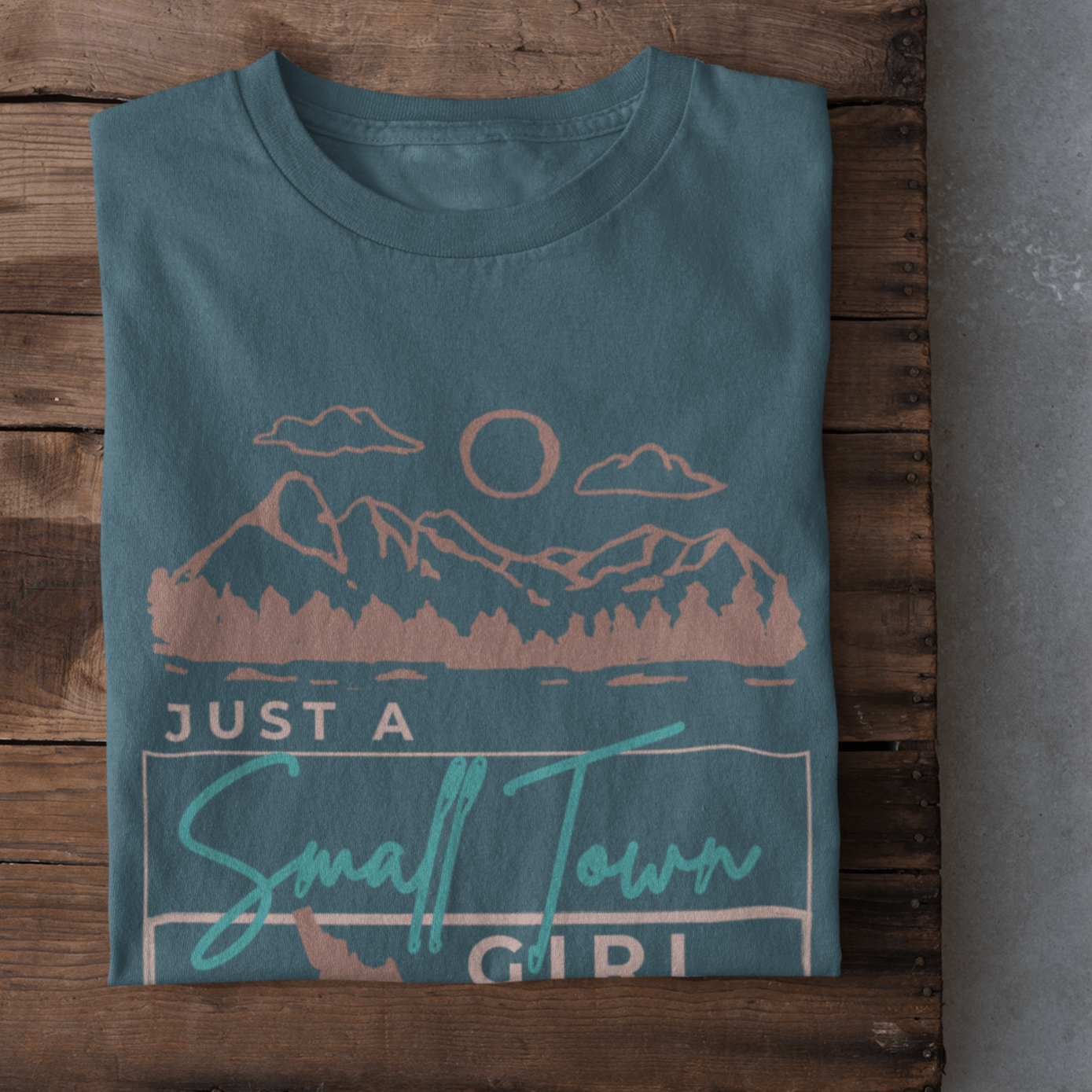 208 Supply Co Tees Small / Deep Teal Small Town Girl Tee