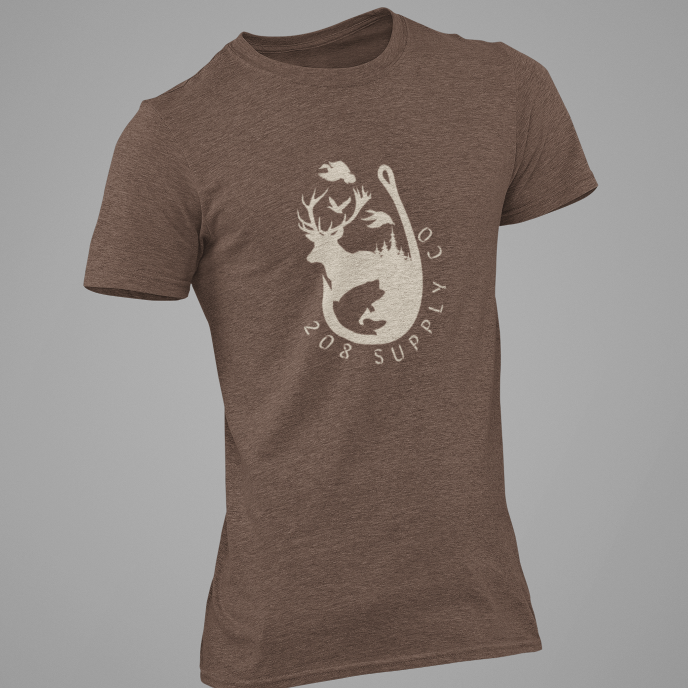 208 Supply Co Tees Small / Heather Brown Wild Idaho Unisex Tee