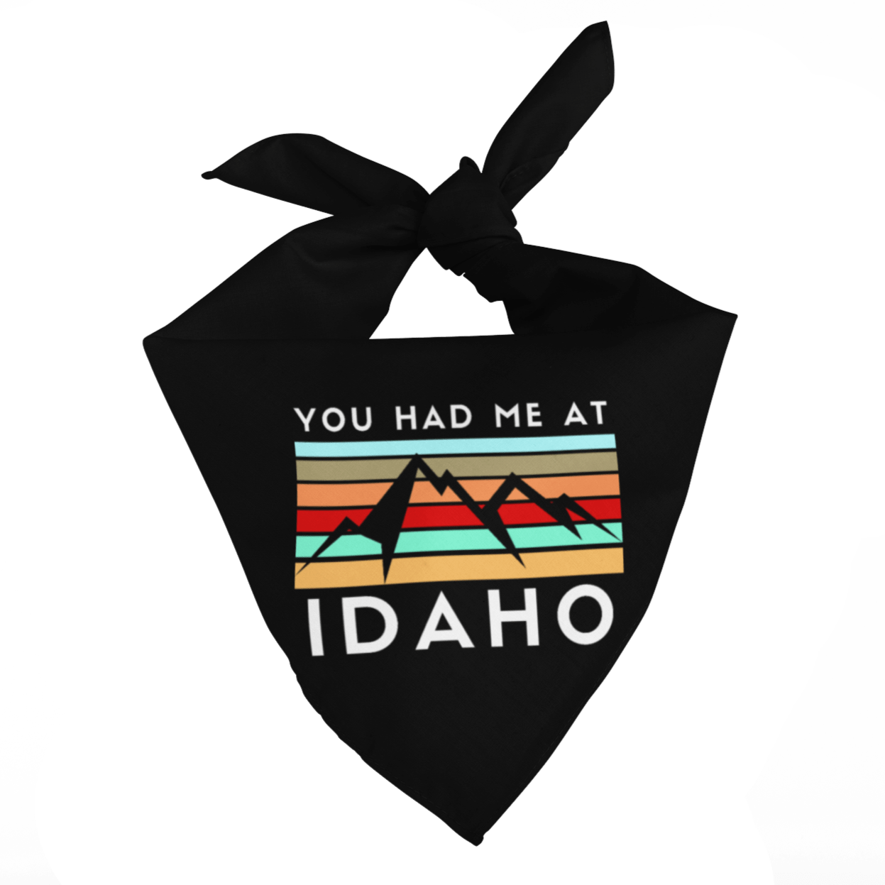 208 Supply Co Black You Had Me At Idaho Bandana