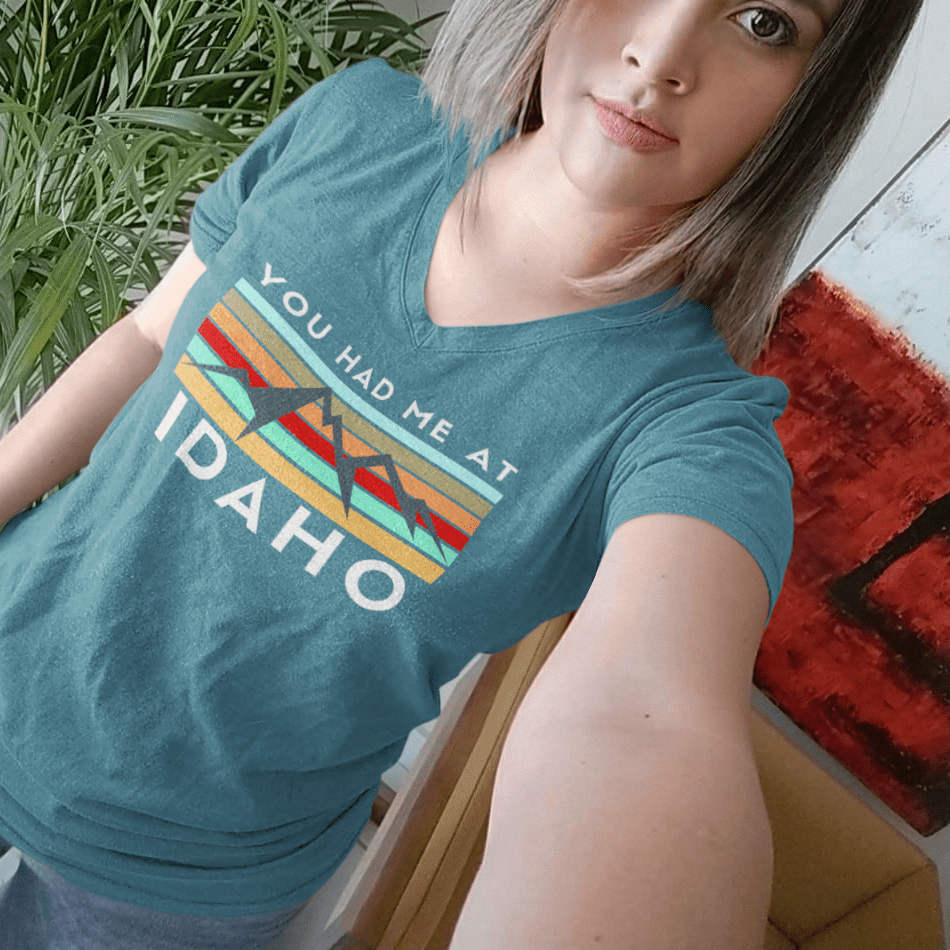 208 Supply Co You Had Me At Idaho Unisex V-Neck Tee