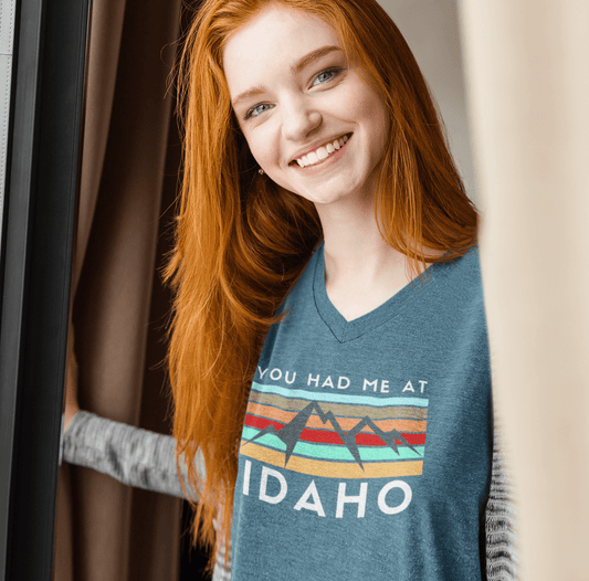 208 Supply Co You Had Me At Idaho Unisex V-Neck Tee
