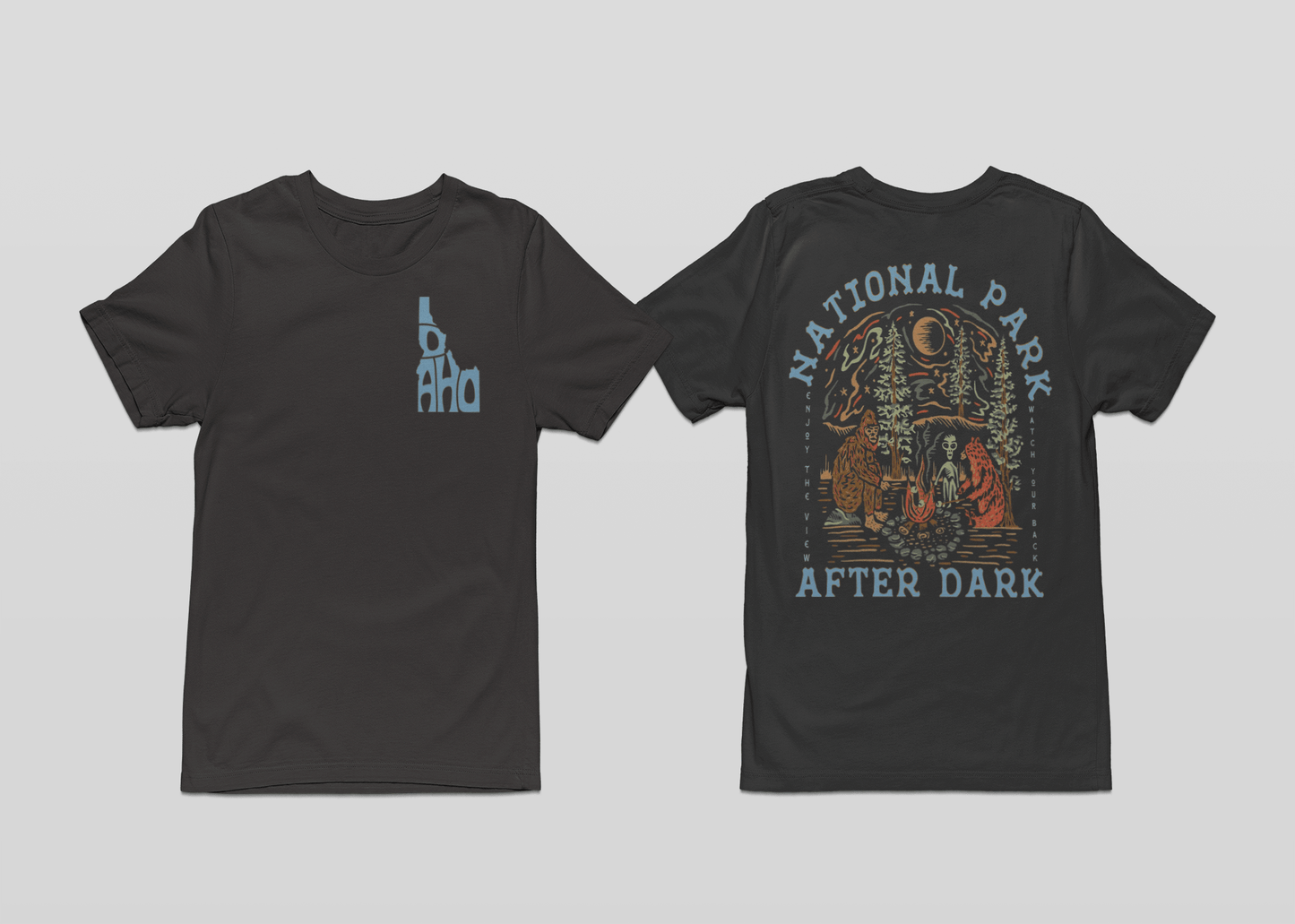 208 Supply Co 1717- IDAHO AFTER DARK TEE- front/ back