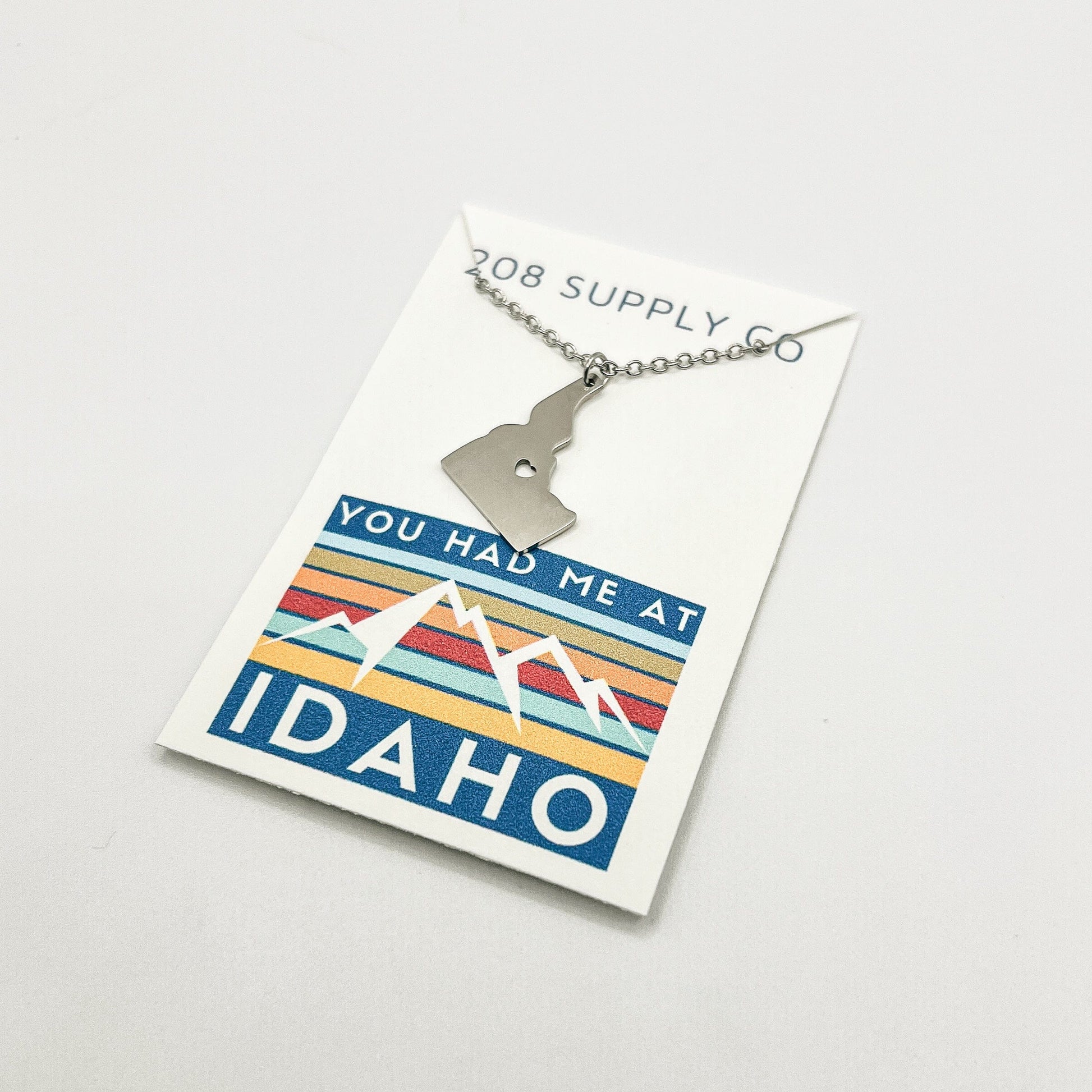 208 Supply Co Gift Idaho Necklace, Waterproof, Tarnish Free