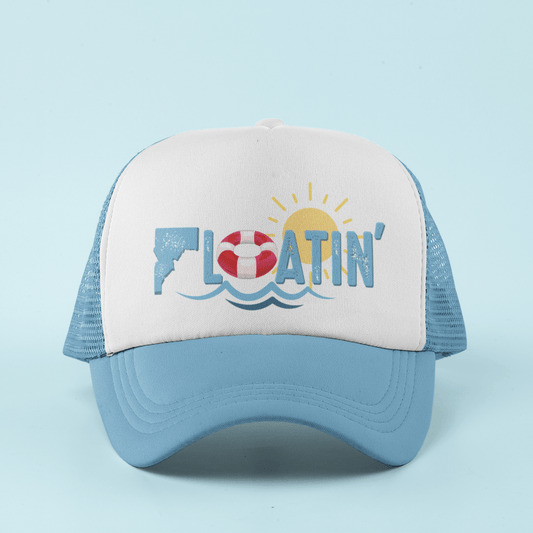 208 Supply Co Hat Baby Blue/White Floatin' Idaho Foam Trucker Hat