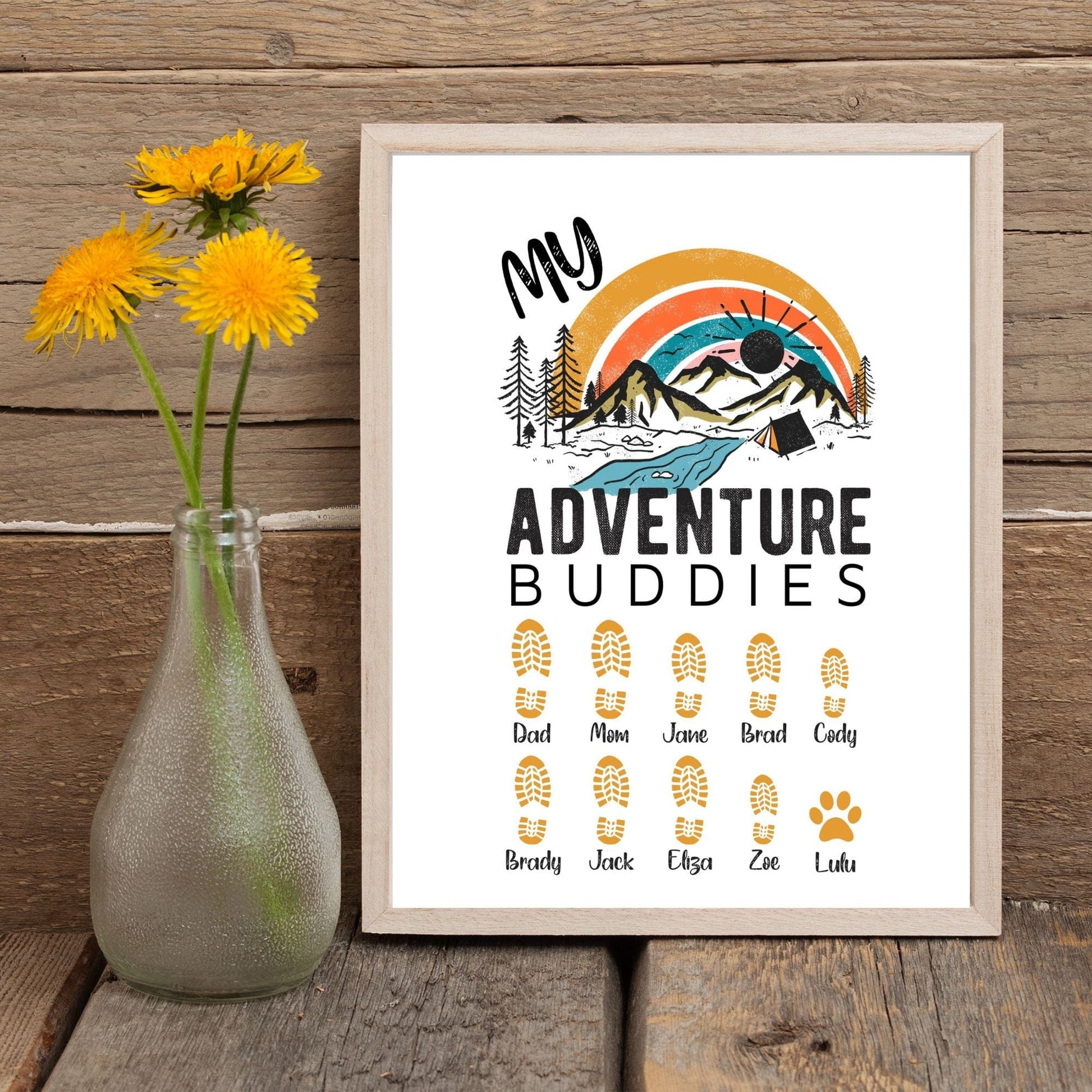 208 Supply Co Print My Adventure Buddies Personalized 8x10 Print