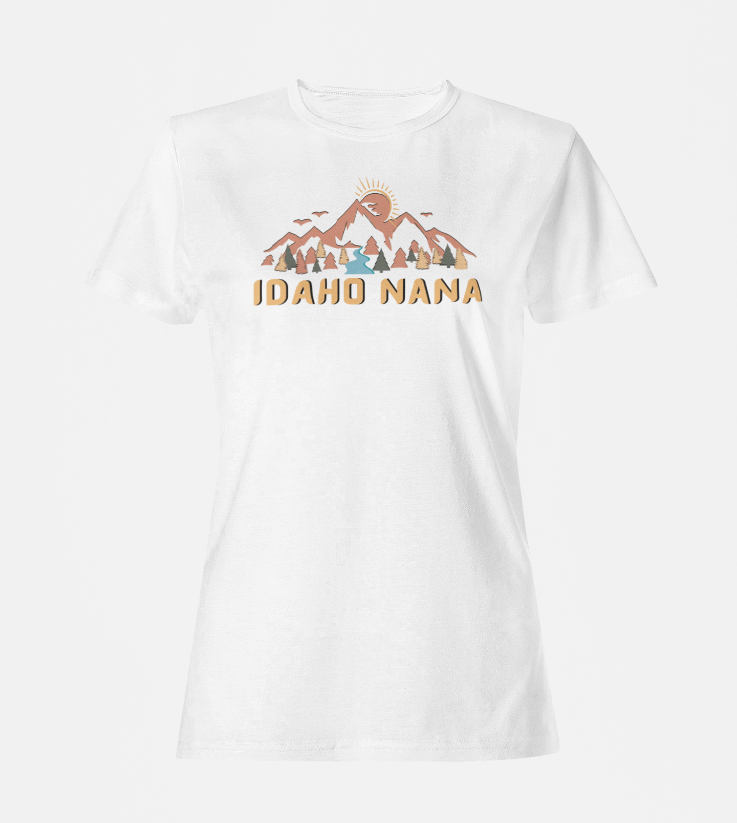 208 Supply Co T-Shirt Small / White Idaho Mountain Nana Unisex Tee