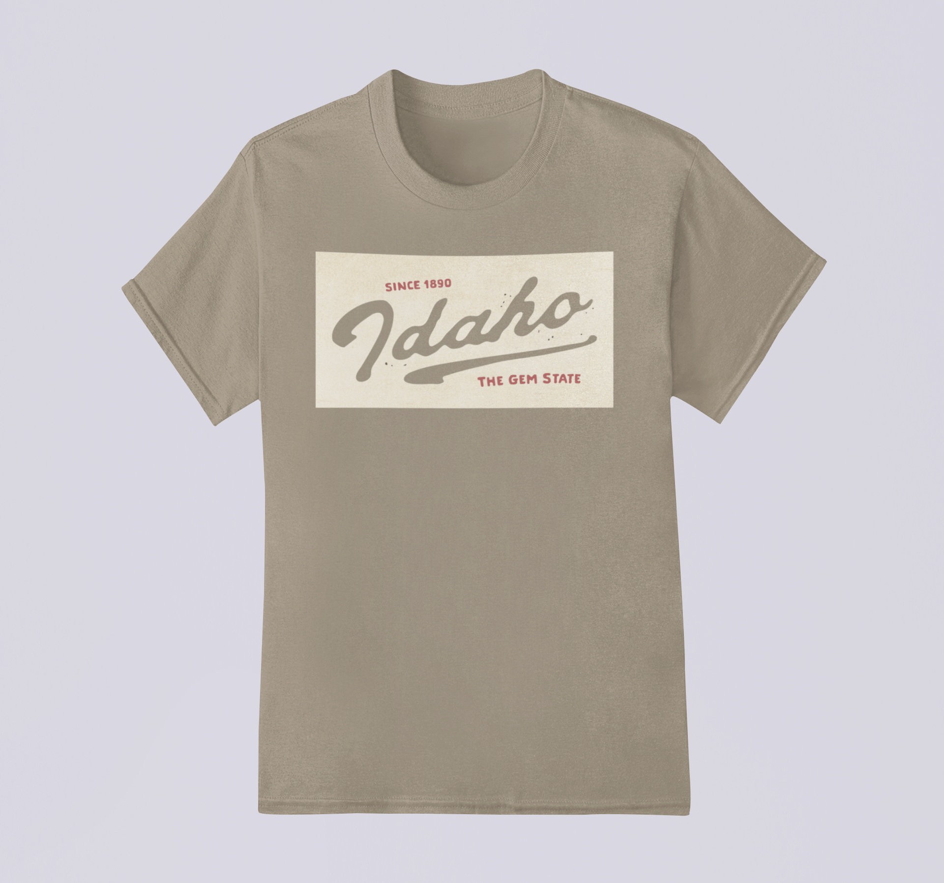 208 Supply Co T-Shirt S / Khaki Idaho- The Gem State