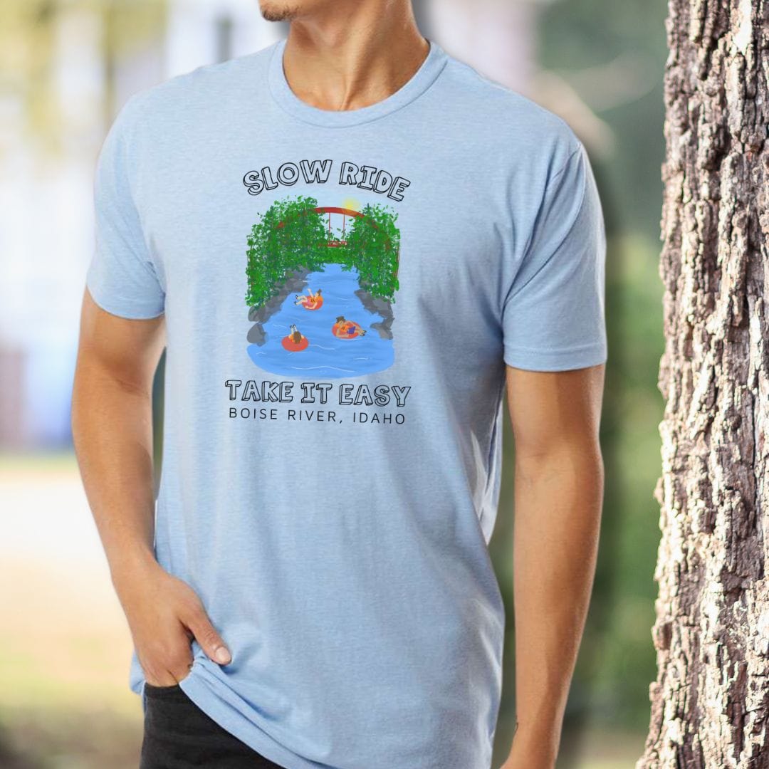 208 Supply Co T-shirt Slow Ride Boise River Unisex T-Shirt