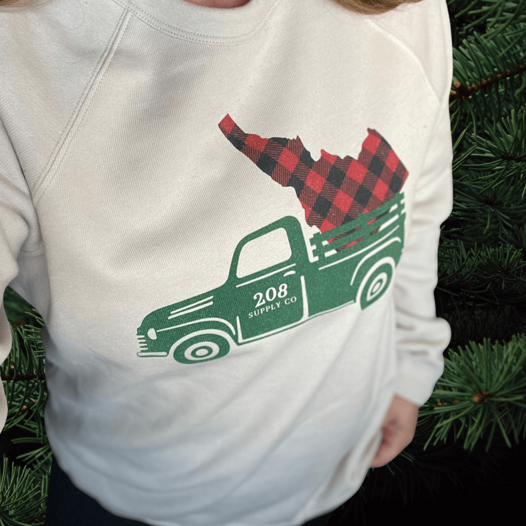 208 Supply Co crewneck sweatshirt Idahome For The Holidays Unisex Crewneck Sweatshirt