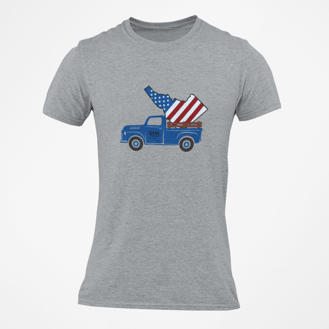 208 Supply Co Small / Athletic Grey Home Of The Brave Unisex Tee