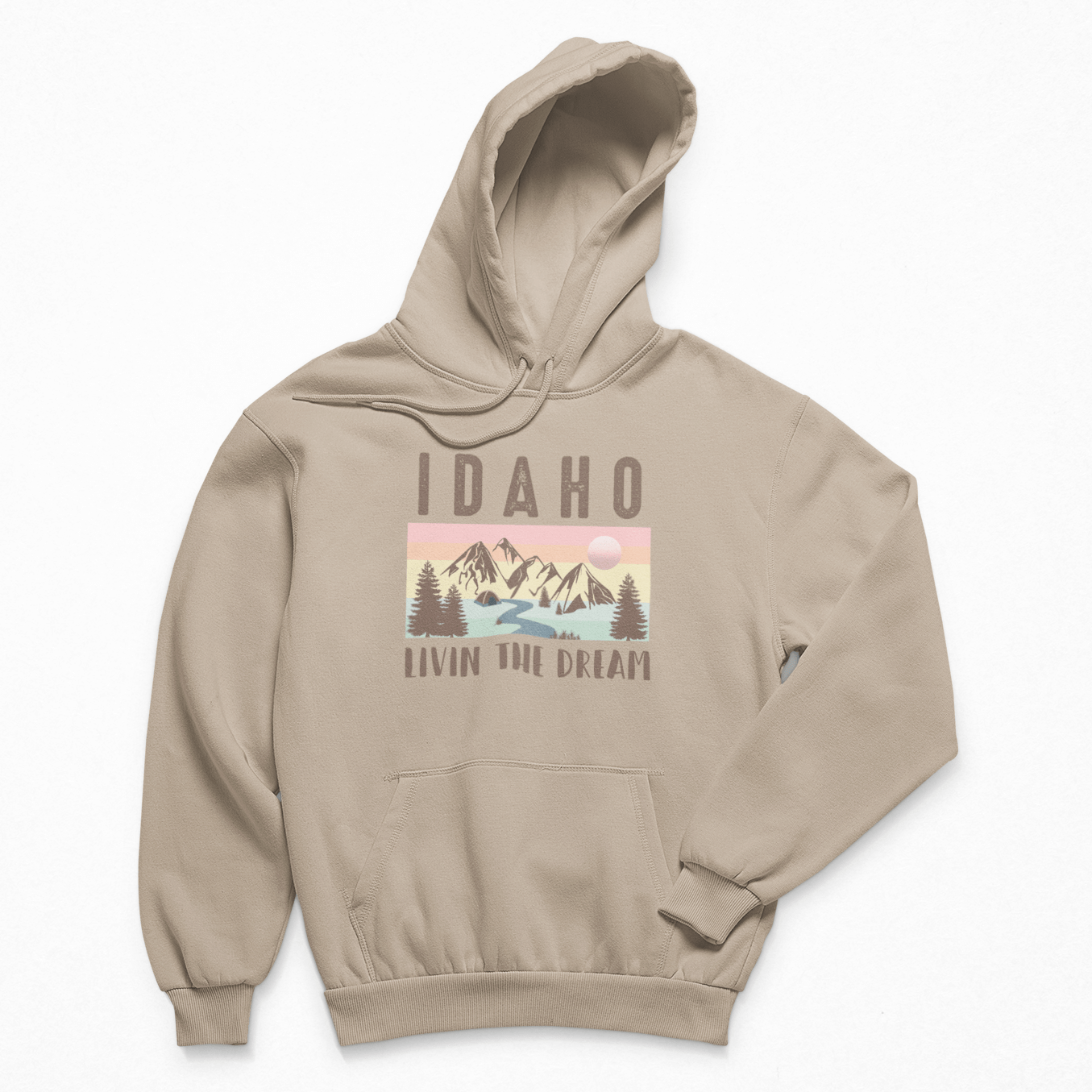 208 Supply Co Hoodie Small / Heather Tan Living The Dream Unisex Midweight Hoodie