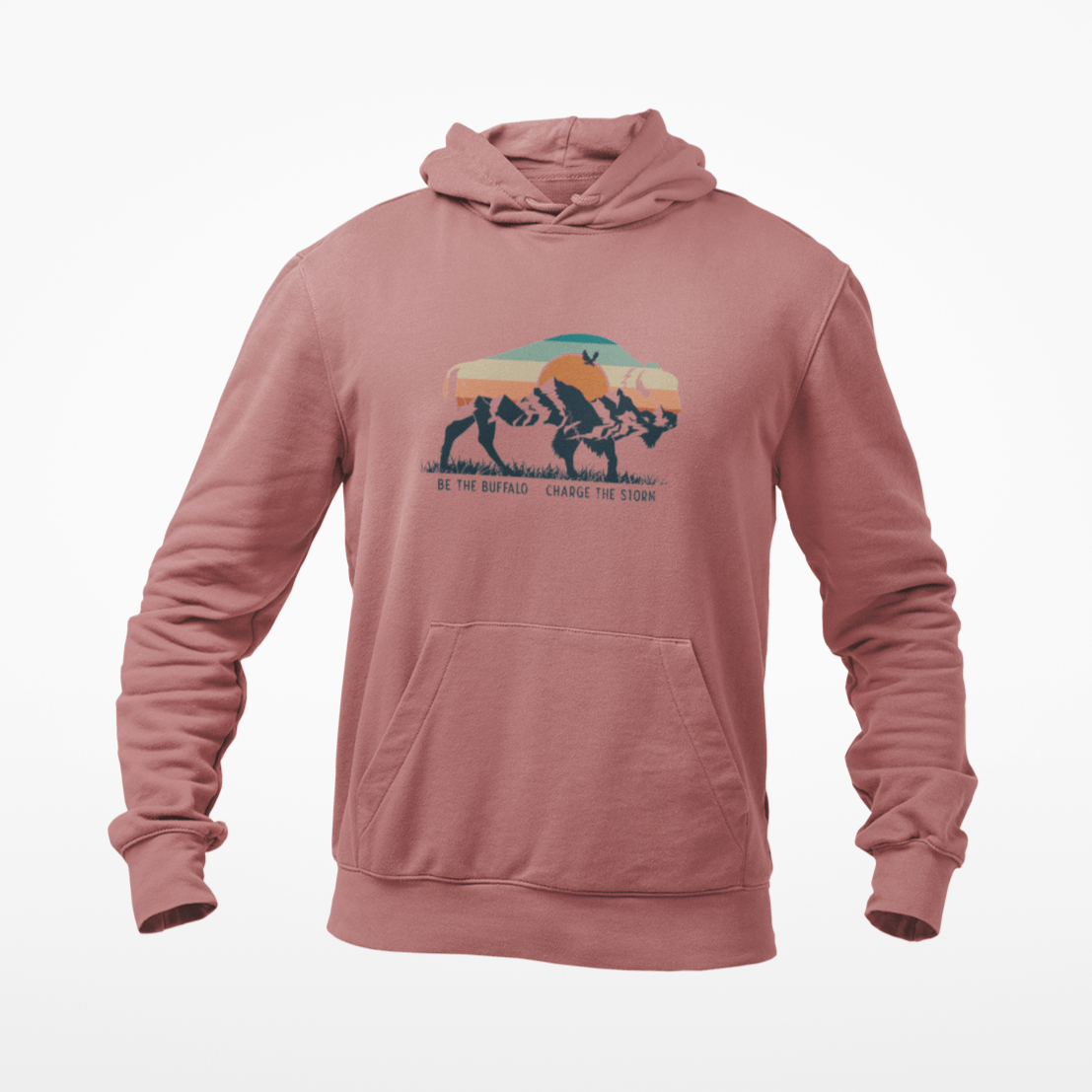 208 Supply Co Hoodies Small / Mauve Be The Buffalo Unisex Midweight Hoodie
