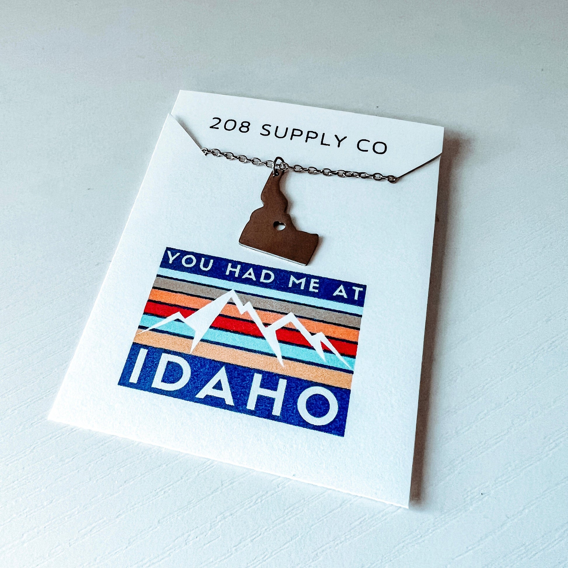 208 Supply Co Jewelry Stainless Steel Idaho Necklace