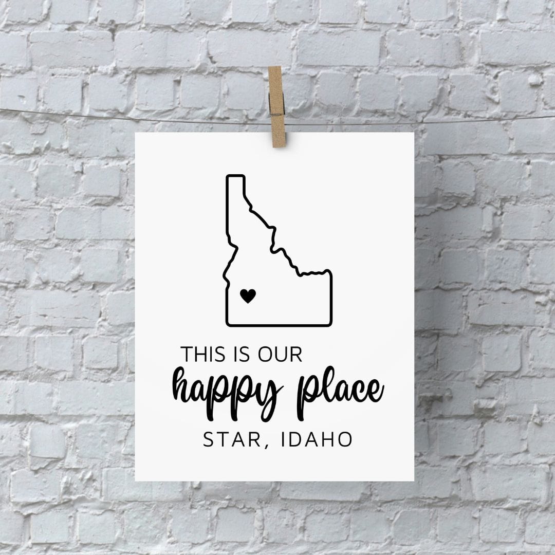 208 Supply Co Print 8x10 Happy Place Personalized Art Print