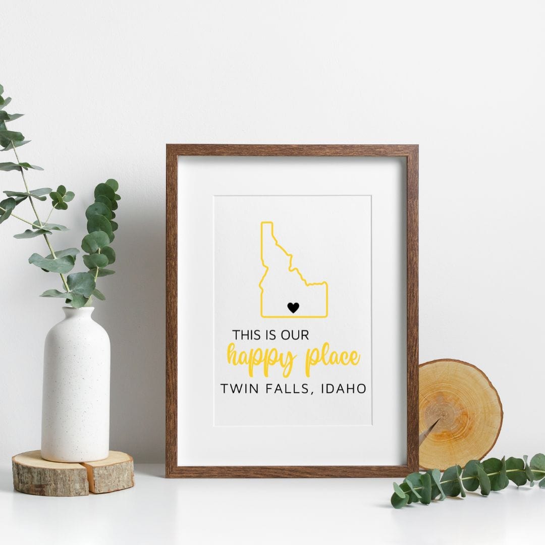 208 Supply Co Print 8x10 Happy Place Personalized Art Print